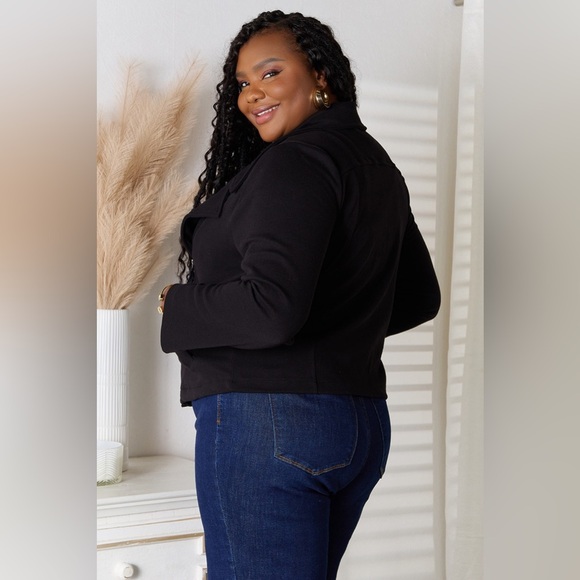 Culture Code Zip-Up Jacket with Pockets - Picture 8 of 9